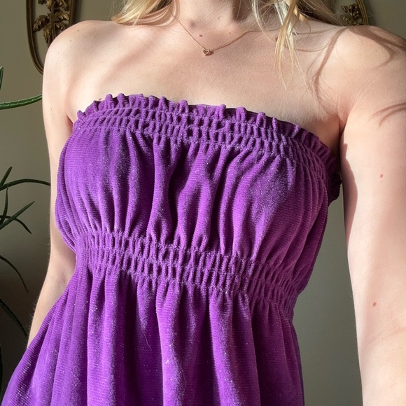 OP Y2K Terry Cloth Sparkle Mini Dress - Picture 3 of 8